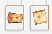Watercolor wooden flowers clipart PN, an Illustration by Libby Wishes (Thumbnail 4 of 7)