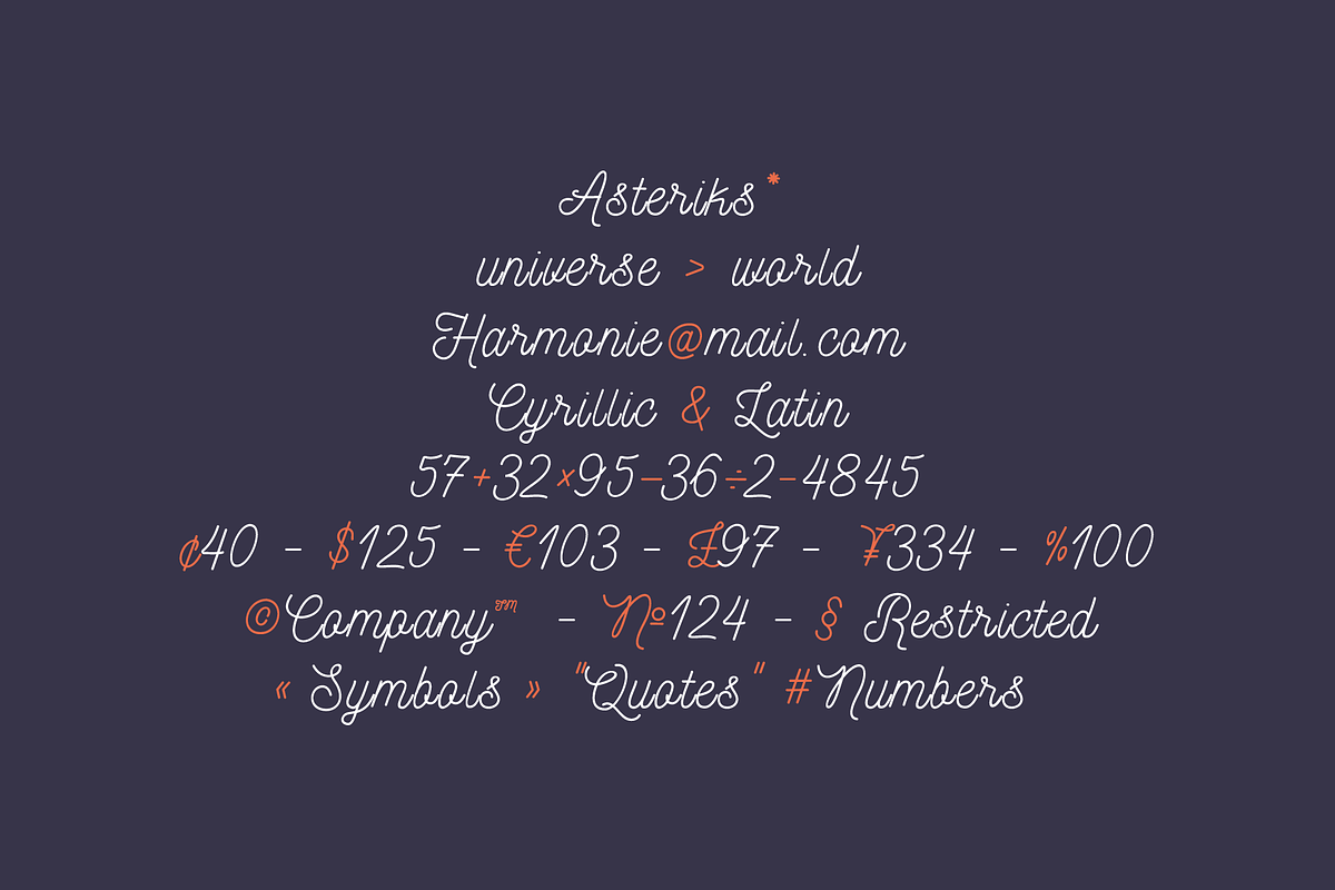 Harmonie Cursive Display Font, a Script Font by alpercakici (Photo 7 of 10)