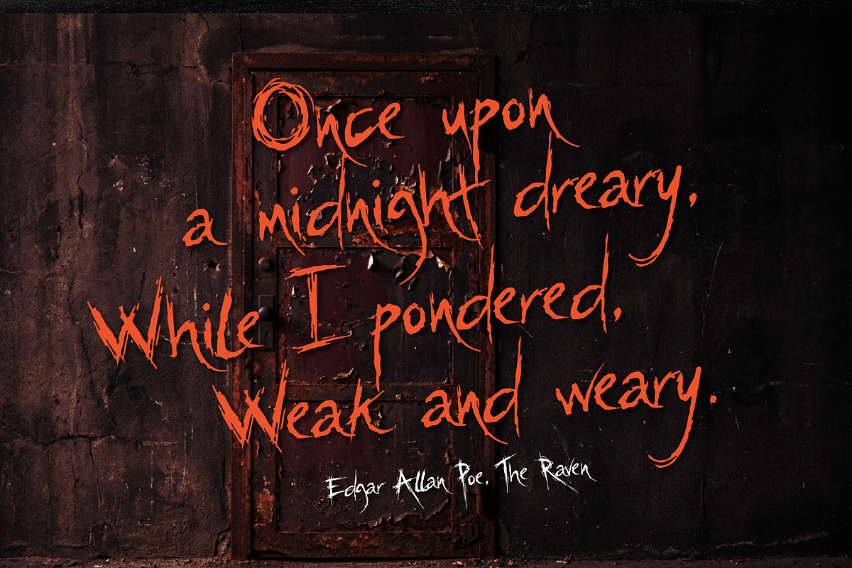 Horaz Genic - Raw Grunge Horror Font, a Handwritten Font by HypeWorksCo (Photo 6 of 15)