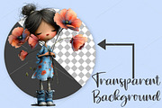 Whimsical Spring Girls Flowers PNG, an Illustration by Canvas Craft (Thumbnail 2 of 7)
