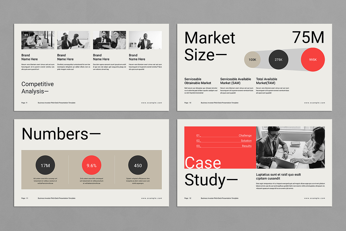 Minimal Business Investor Pitch Deck preview 4