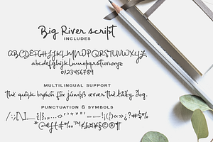 Big River Sans And Script Font Duo