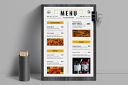 Food Menu Template, a Stationery Template by ContestDesign (Thumbnail 1 of 2)