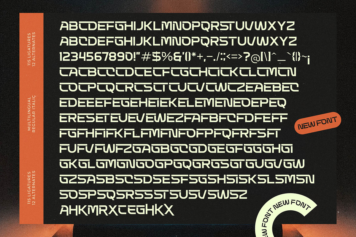 Techetic Human Futuristic Font, a Sans Serif Font by timelesstype.co (Photo 15 of 20)