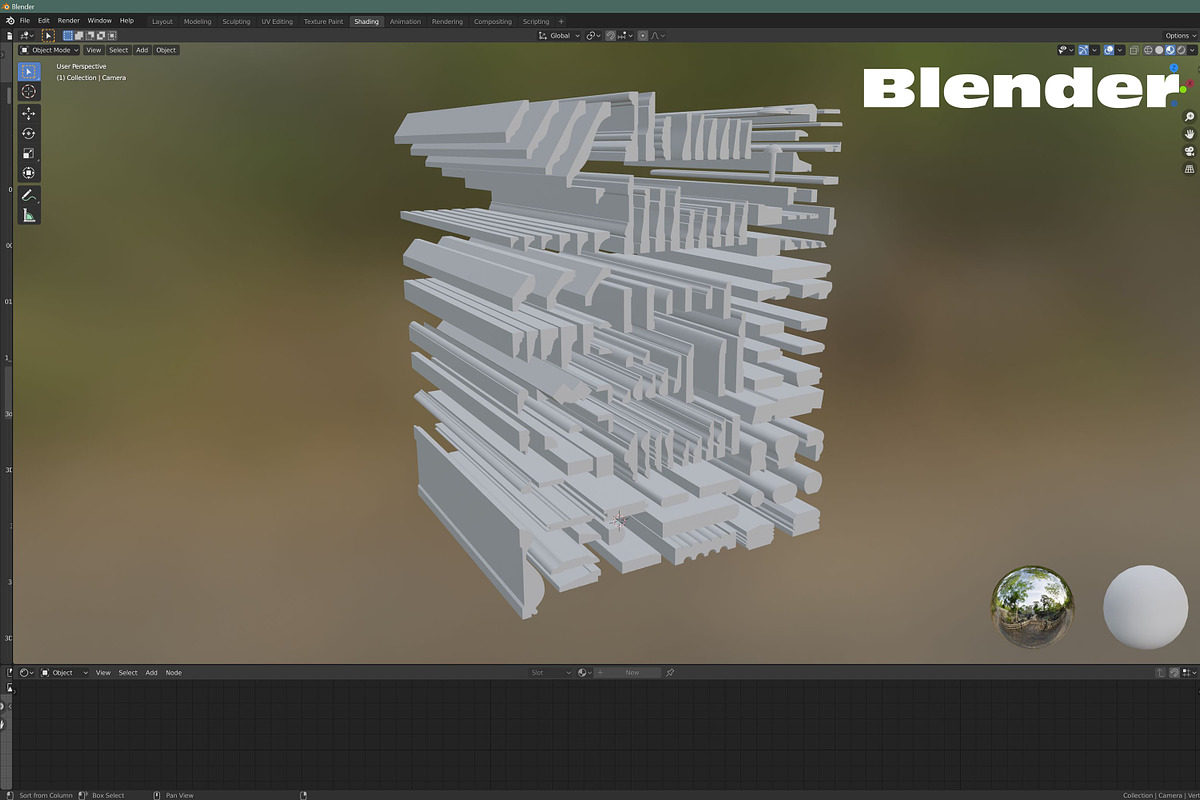 Molding Kitbash V1 - 128 Profile Set, an Architecture 3D Model by RoHo Productions (Photo 17 of 28)