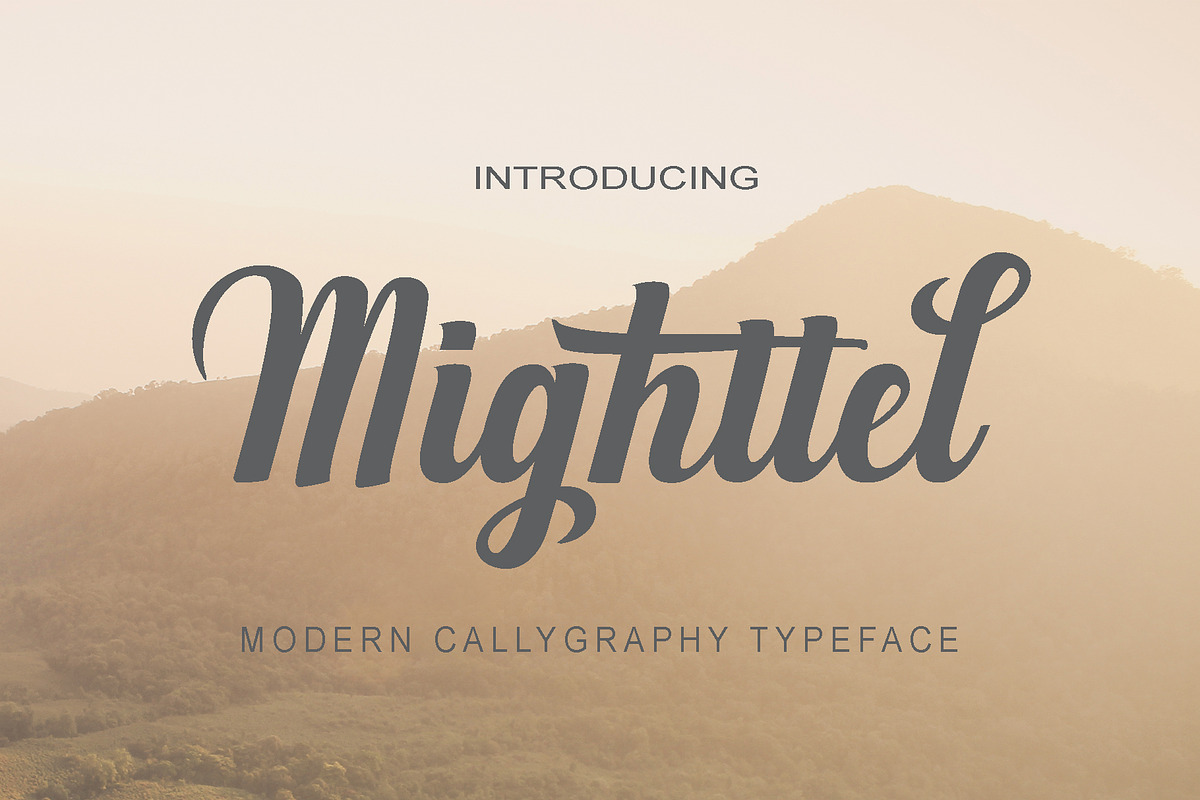 Mighttel, a Script Font by PollemSt (Photo 1 of 10)