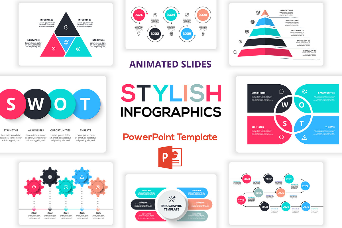 Stylish PowerPoint Template, a Presentation Template by Infographics project (Photo 1 of 13)