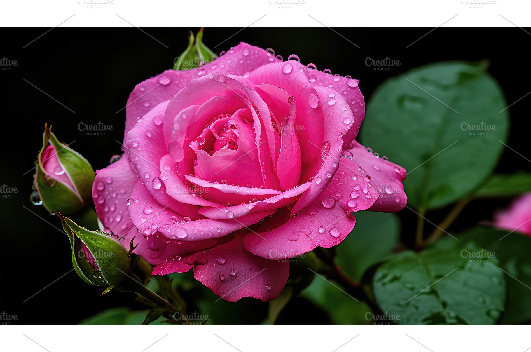 beauty roses pink ai generated, a Nature Photo by pikepicture