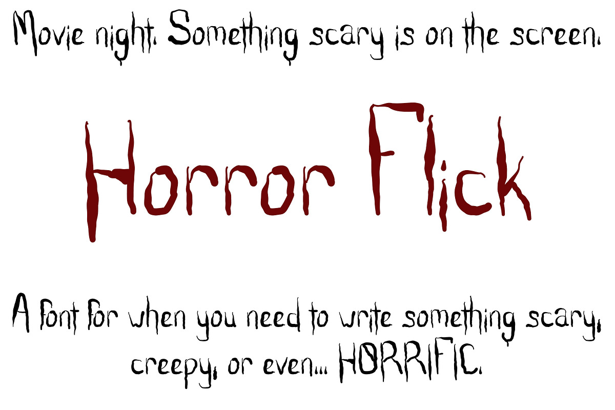 Font Horror Flick Creepy Halloween, a Script Font by PageLightStudios (Photo 2 of 5)