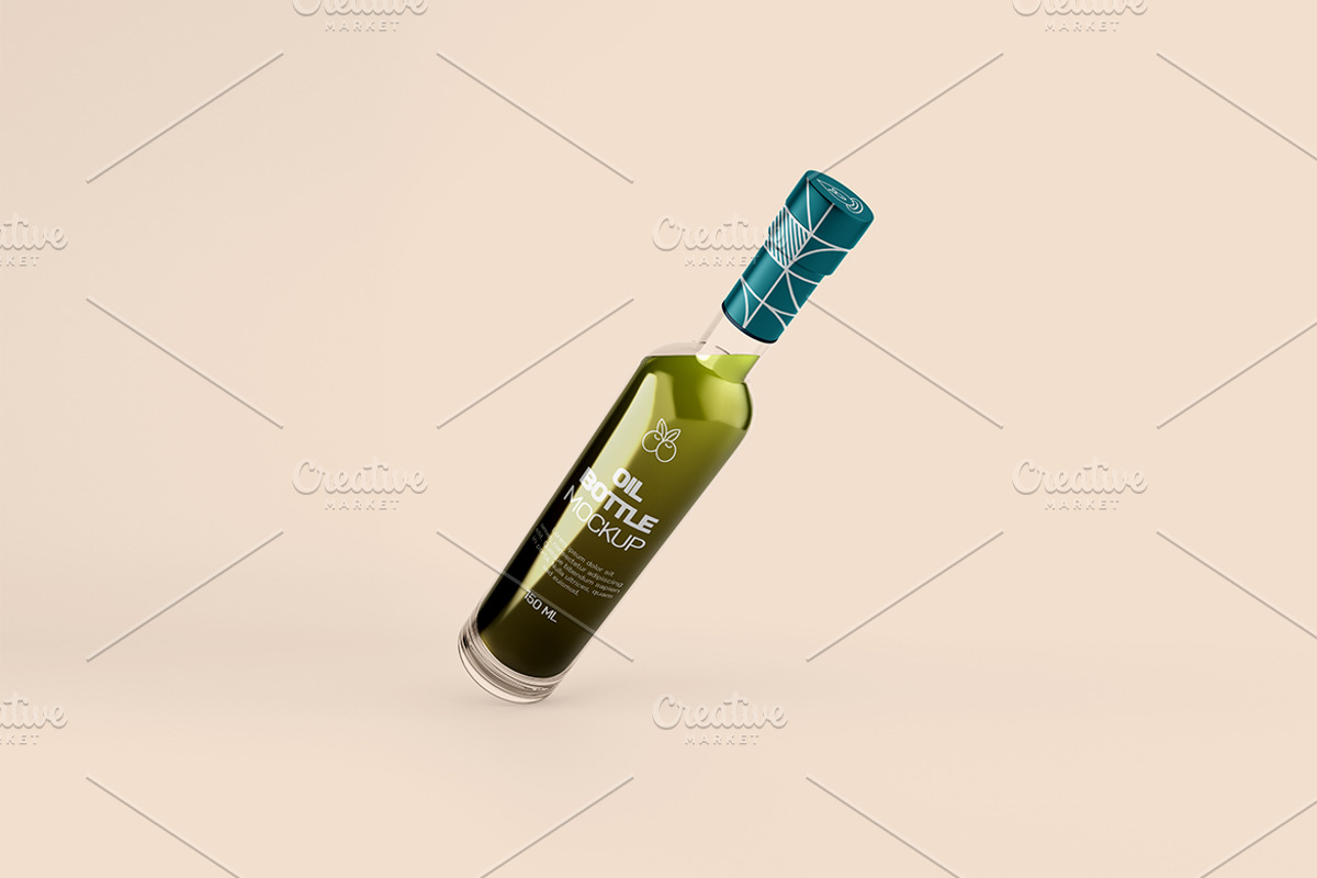 Olive Oil Bottle Mockup, a Packaging Mockup by Qaleb Studio