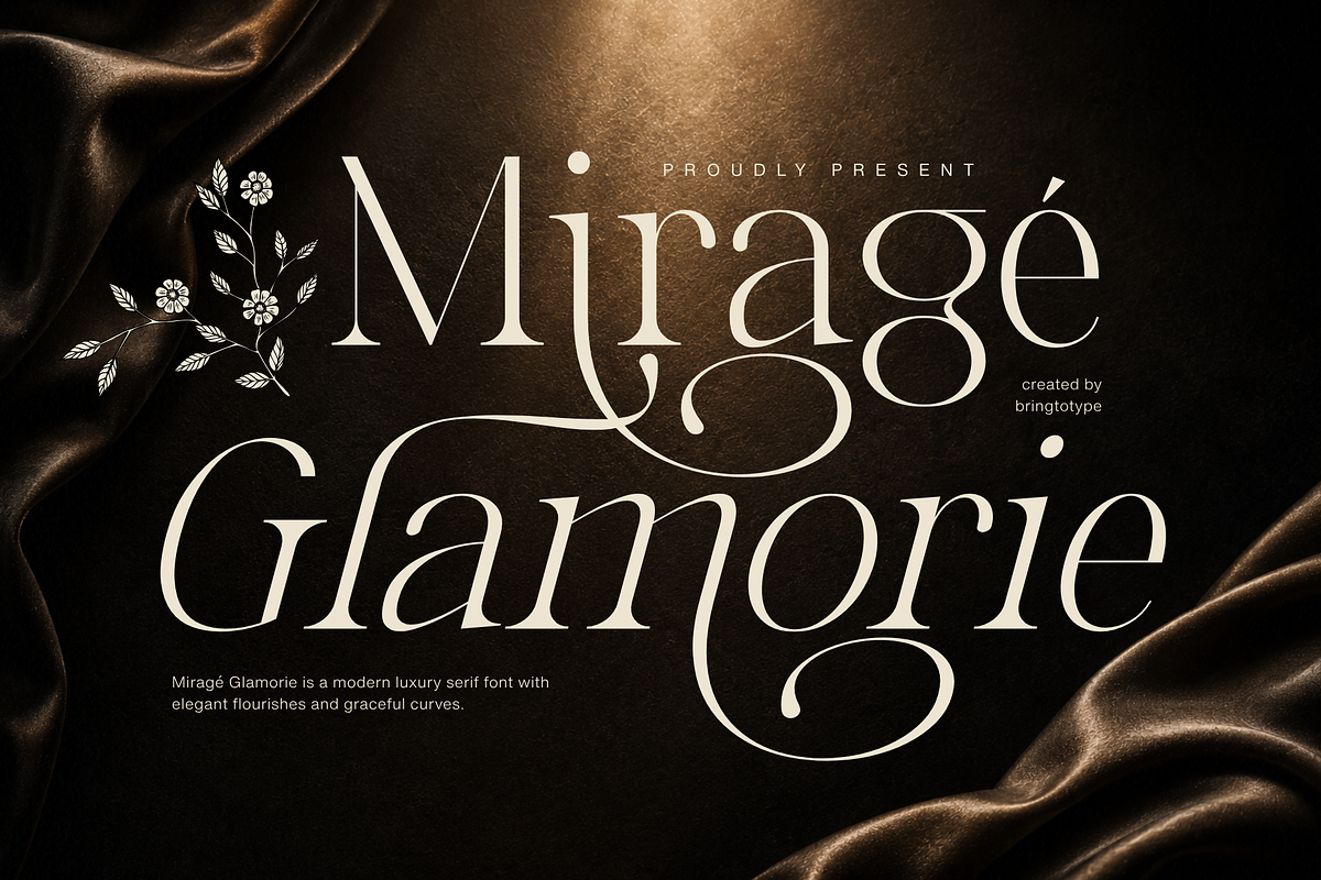 Mirage Glamorie - Elegant Serif, a Serif Font by Bring To Type (Photo 1 of 9)