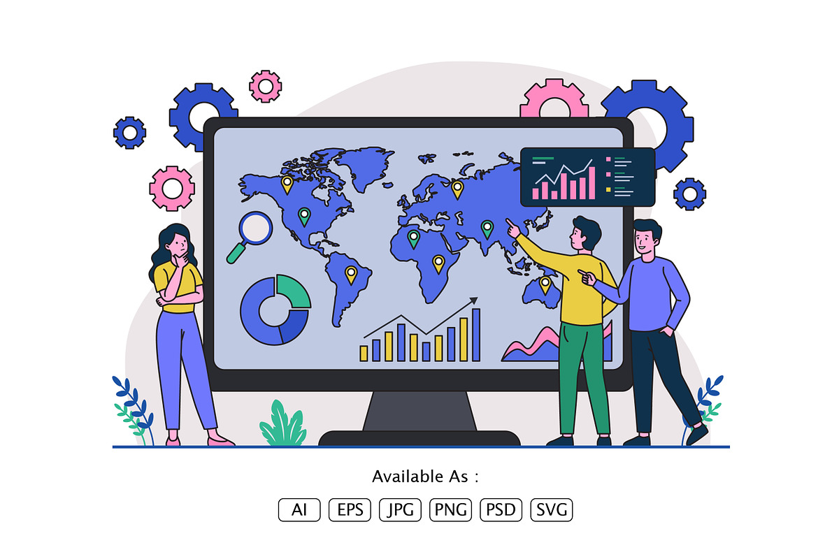 Market Research and Data Analysis, a Person Illustration by Partikusi Design (Photo 2 of 3)