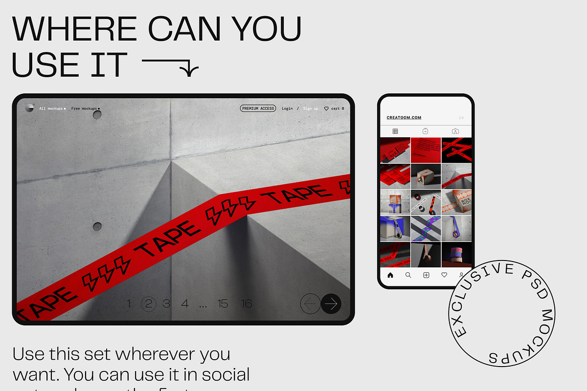 Duct tape & Box mockups, a Packaging Mockup by Creatoom (Photo 8 of 12)