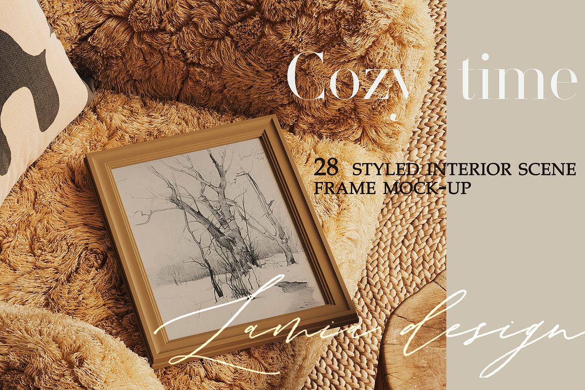 Warm Aesthetic Frame Mockup, a Household Mockup by LAMIA DESIGN (Photo 8 of 19)