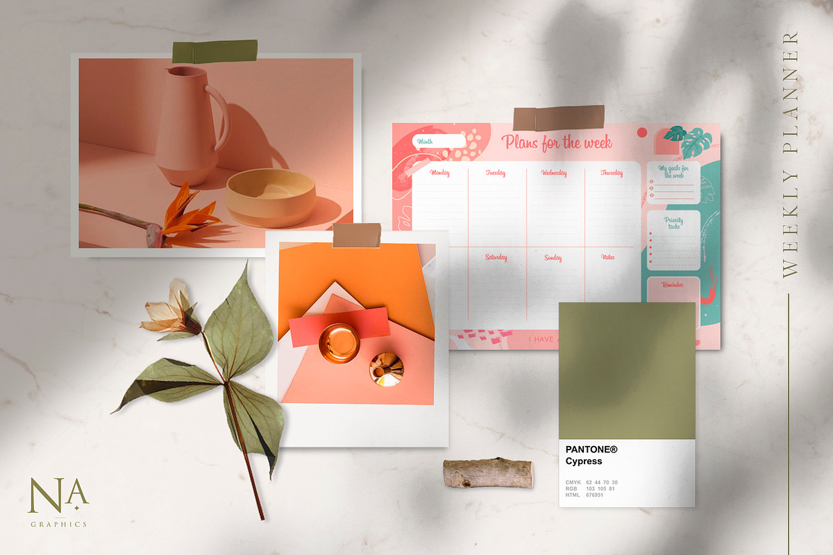 Daily & Weekly Planner, a Stationery Template by NassyArt (Photo 4 of 6)