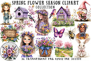Spring Flower Season Clipart, an Illustration by OK Design (Thumbnail 1 of 6)
