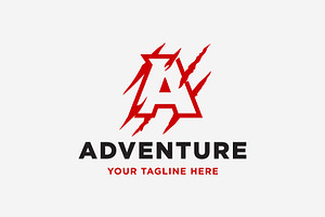 Letter A With Scratch Adventure Logo, a Branding & Logo Template by funpixel