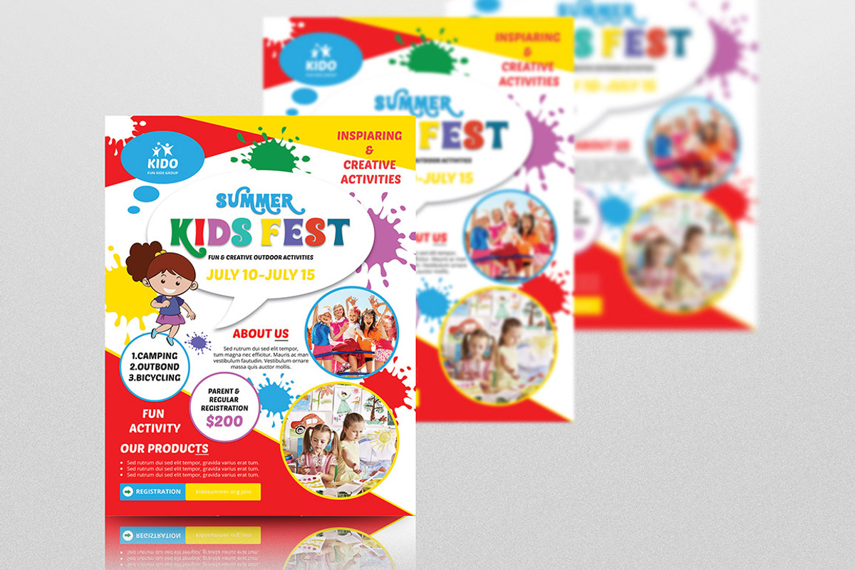 Kids Summer Camp Flyer, a Flyer Template by Rimana_Templatehive (Photo 2 of 4)