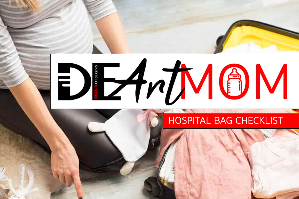 #DEArtMom Hospital Bag Checklist, a Templates & Theme by Delux Designs (DE), LLC