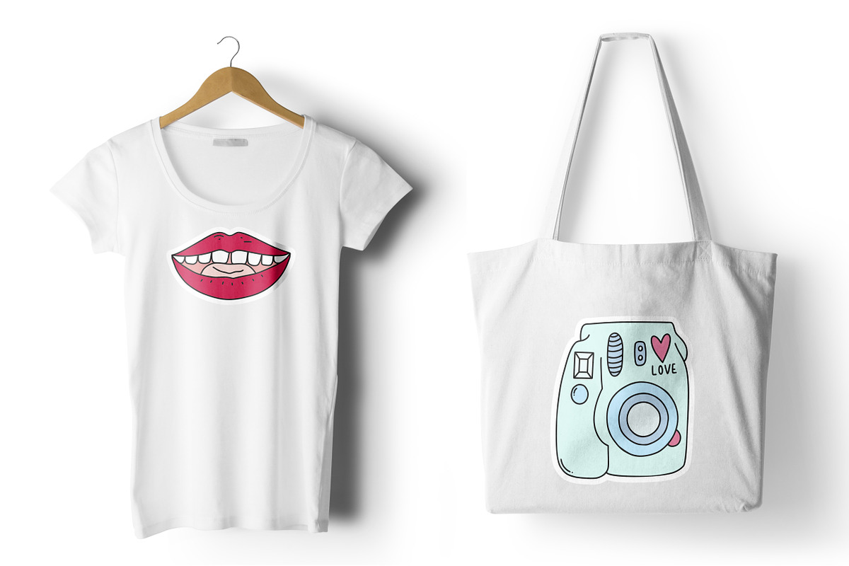 Pack of cute modern stickers., an Object Graphic by Sentimental postman (Photo 3 of 6)