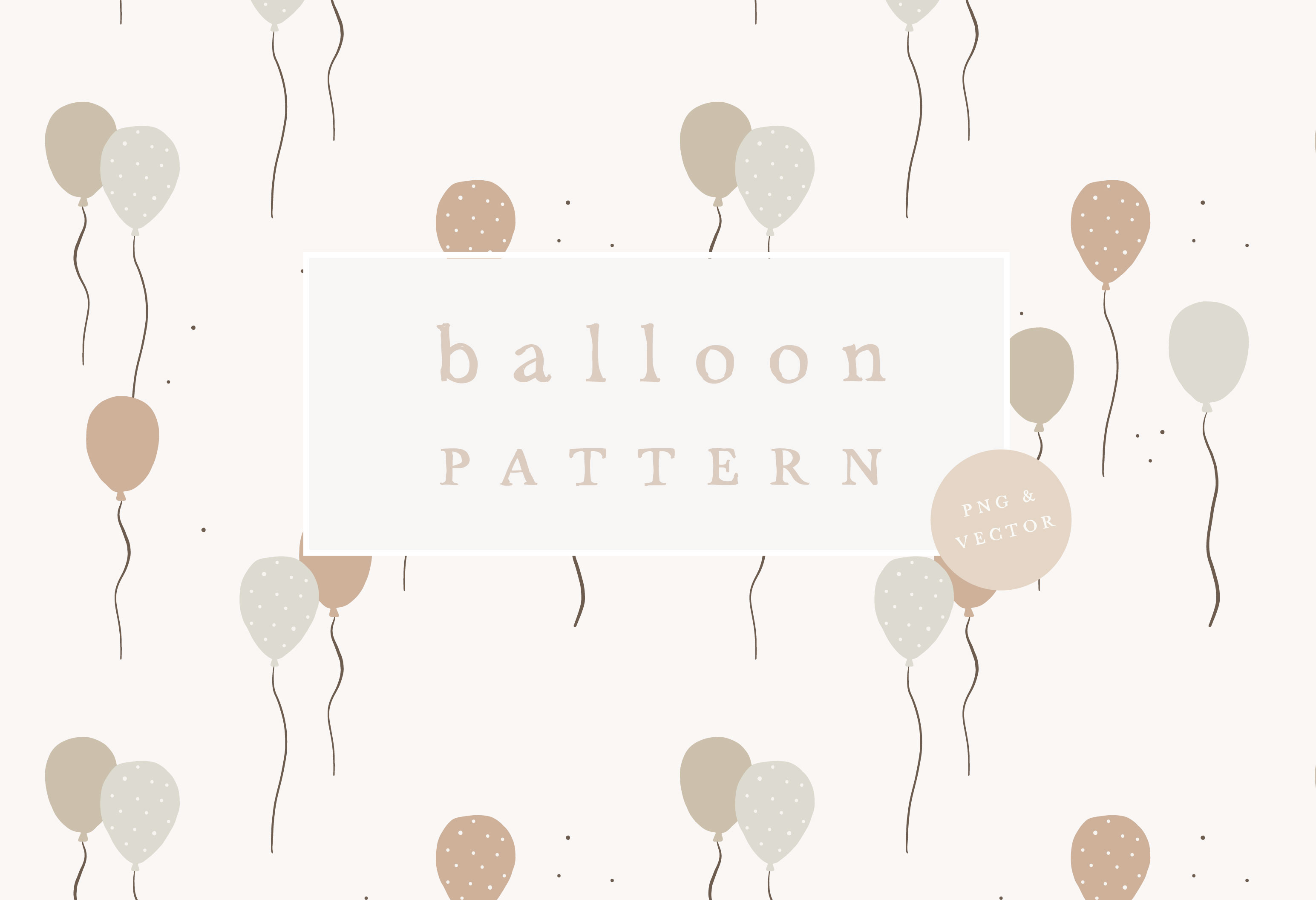 PATTERN BALLOON / vector & png, a Pattern Graphic by KruthDesign
