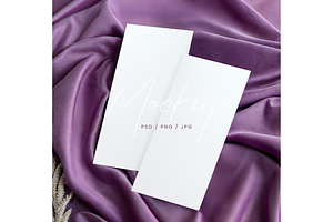 Wedding Menu Mockup Purple Silk, a Product Mockup by TatiMockup