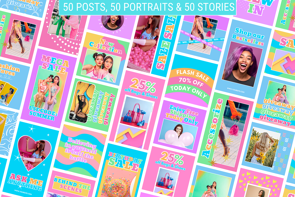 Bold & Bright Instagram Templates preview 6