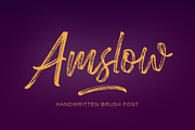 Amslow Brush, a Script Font by Stripes Studio (Thumbnail 1 of 7)