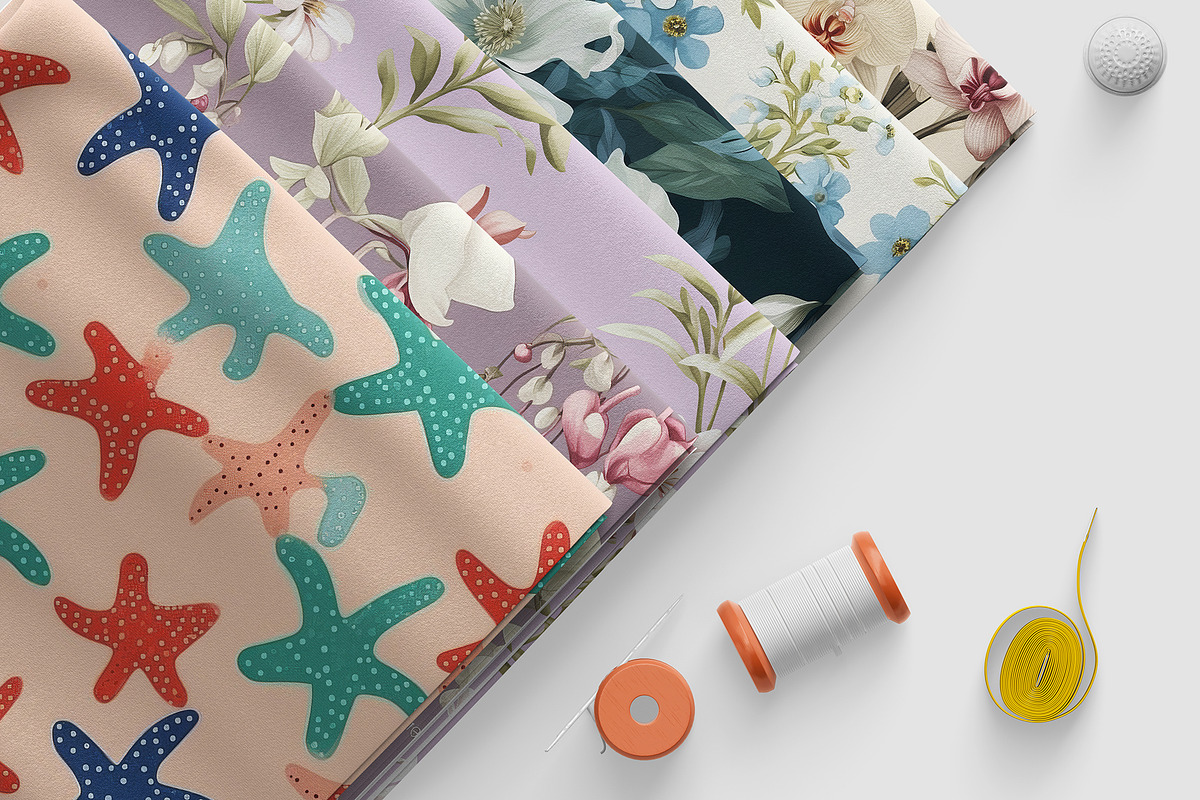 Fabric Stack Mockup | fabric mockup