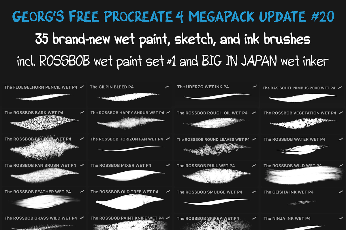 600+ Brushes Procreate BIG PACK, a Brush Add-On by Georg's Procreate Brushes (Photo 52 of 115)