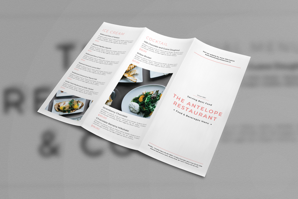 Clean & Simple Food Menu + Update, a Flyer Template by The Good Store (Photo 5 of 11)