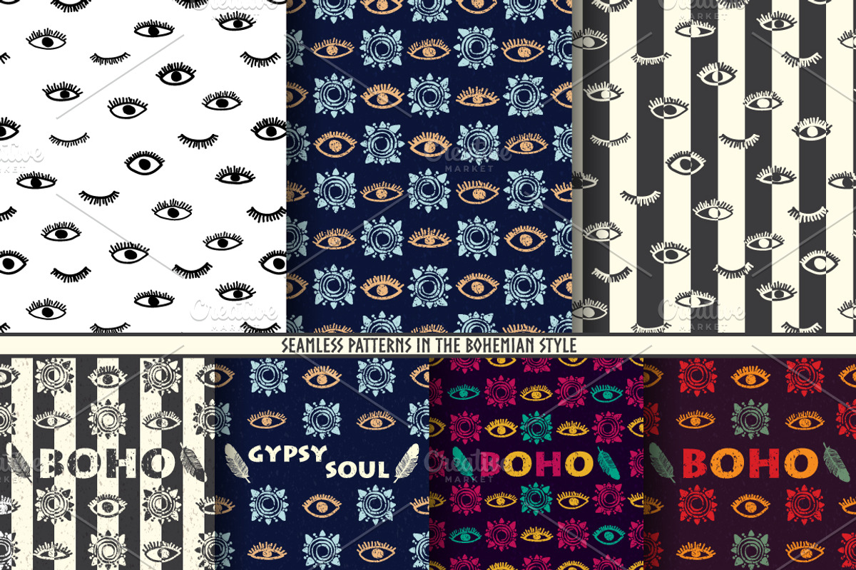 Seamless eye patterns, a Pattern Graphic by Dasha_D (Photo 5 of 5)