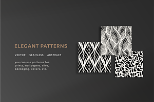 Seamless Damask Patterns.