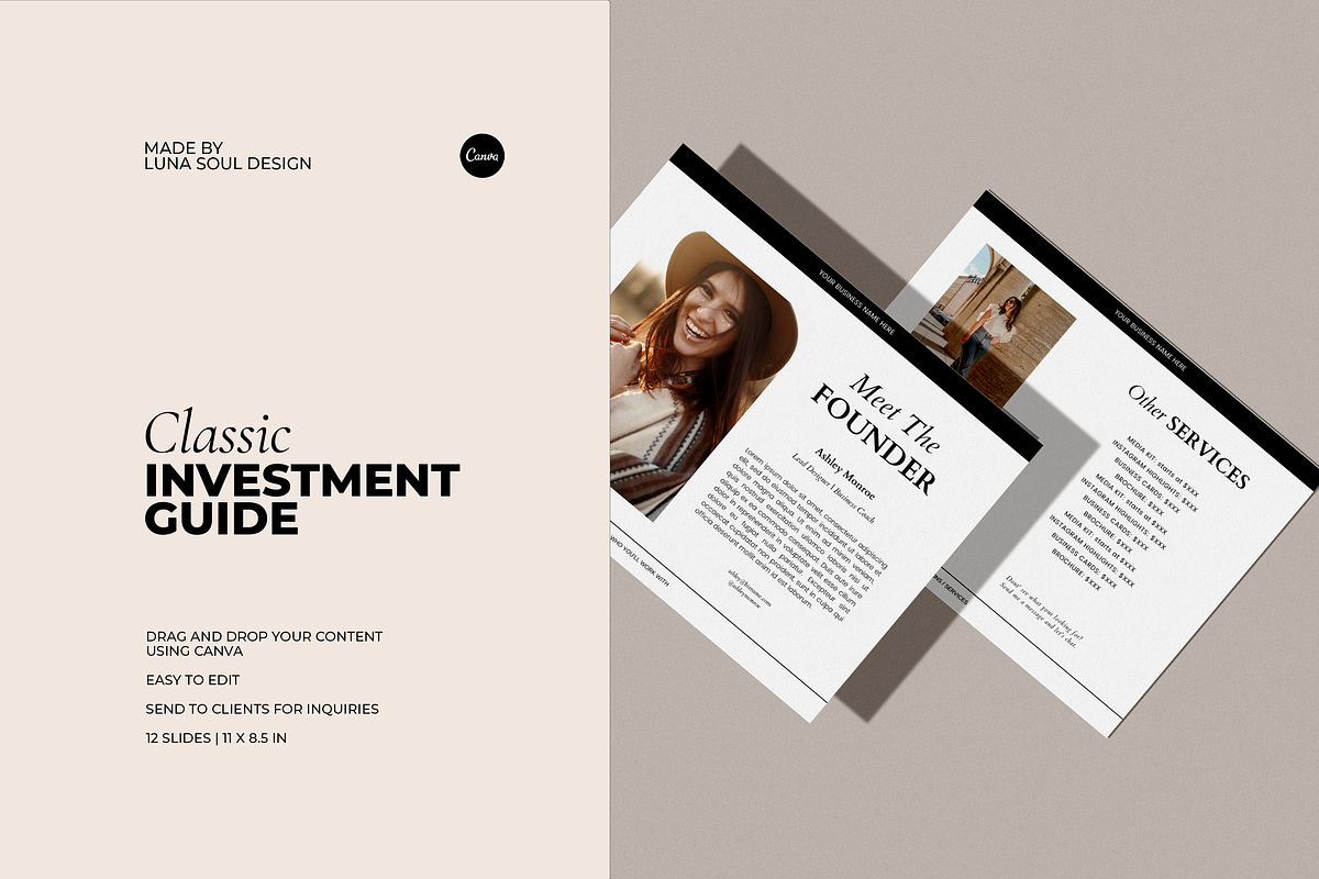 Classic | Services Guide CANVA, a Presentation Template by Luna Soul Design (Photo 3 of 5)