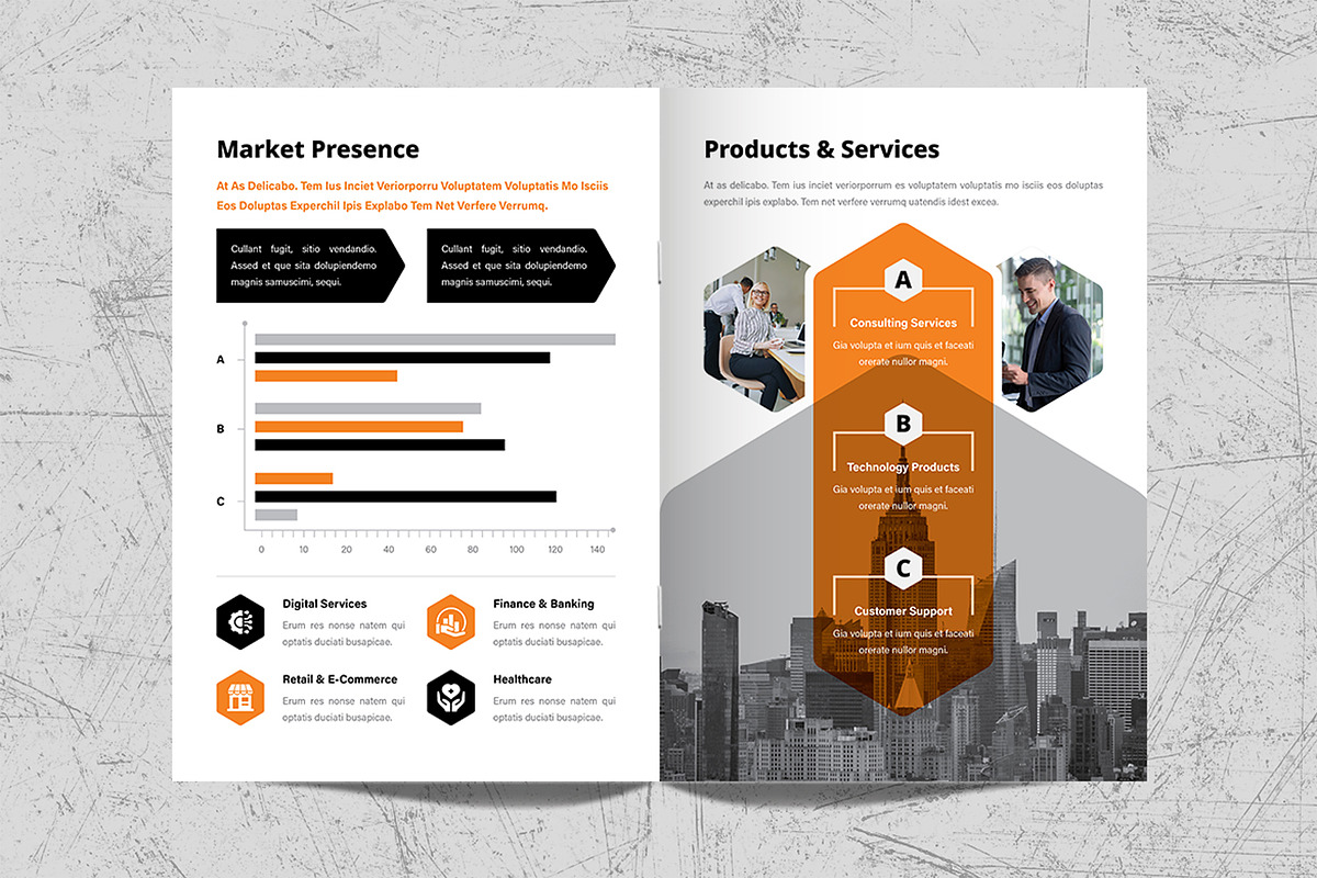 Annual Report Brochure Template, a Brochure Template by White Graphic (Photo 5 of 11)