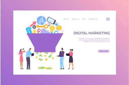 Digital marketing, funnel business