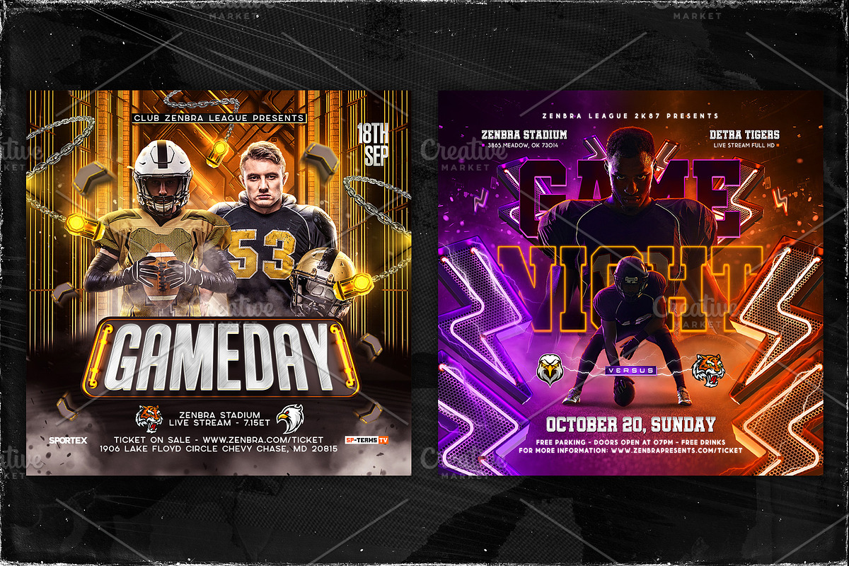 5 Football Flyer Templates, a Flyer Template by OnurDemircan (Photo 4 of 6)