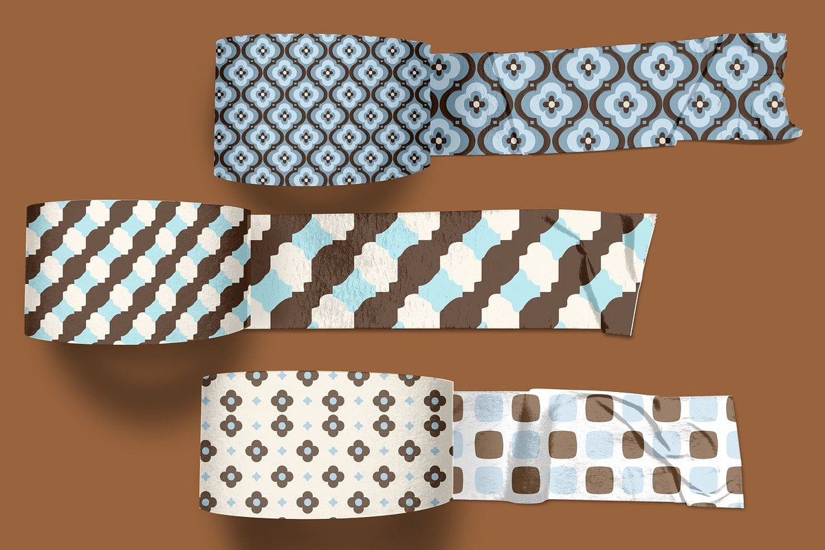 Dusty Blue and Brown Patterns, a Pattern Graphic by Pattern Whimsy (Photo 5 of 11)