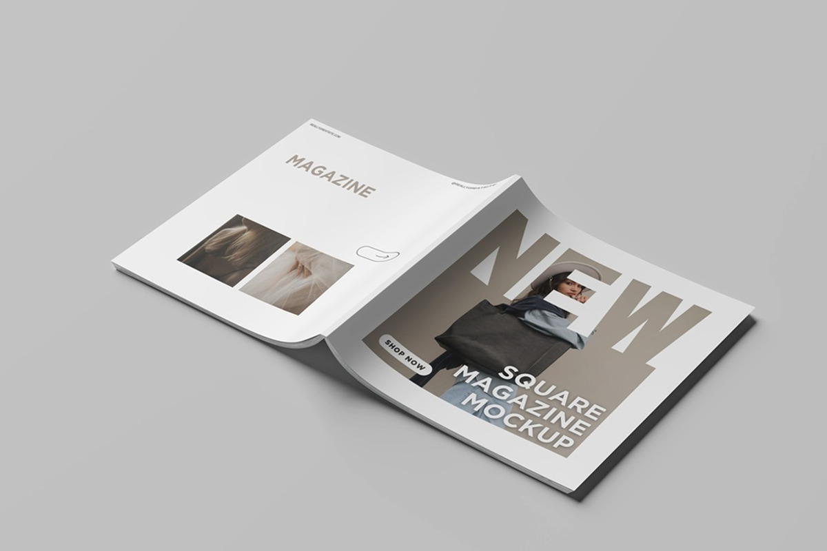 Square Magazine Mockup, a Books & Magazine Mockup by Tokobeta (Photo 3 of 7)