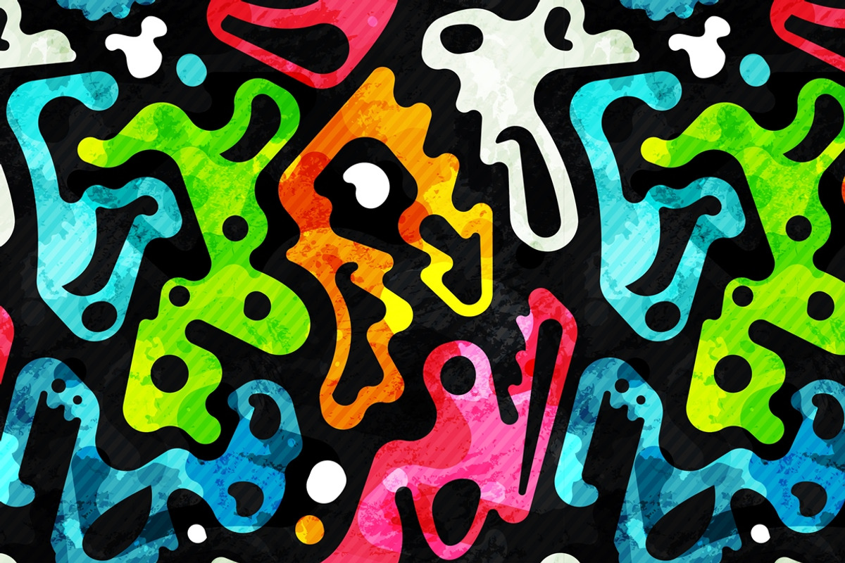 Graffiti vector patterns pack, a Pattern Graphic by Gudiny (Photo 7 of 13)