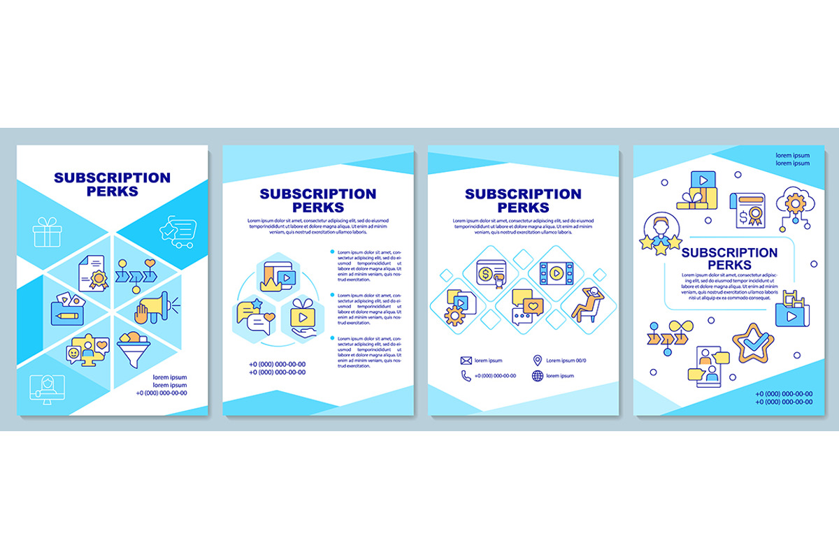 Subscription perks brochure template, a Brochure Template by IMG Visuals
