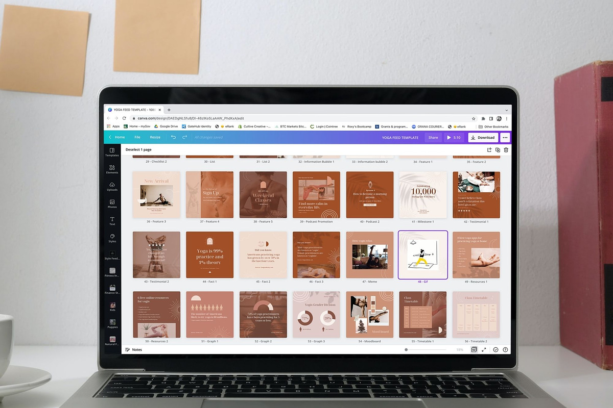 Yoga Instagram Feed Templates, a Social Media Template by Cultive Creative (Photo 3 of 13)