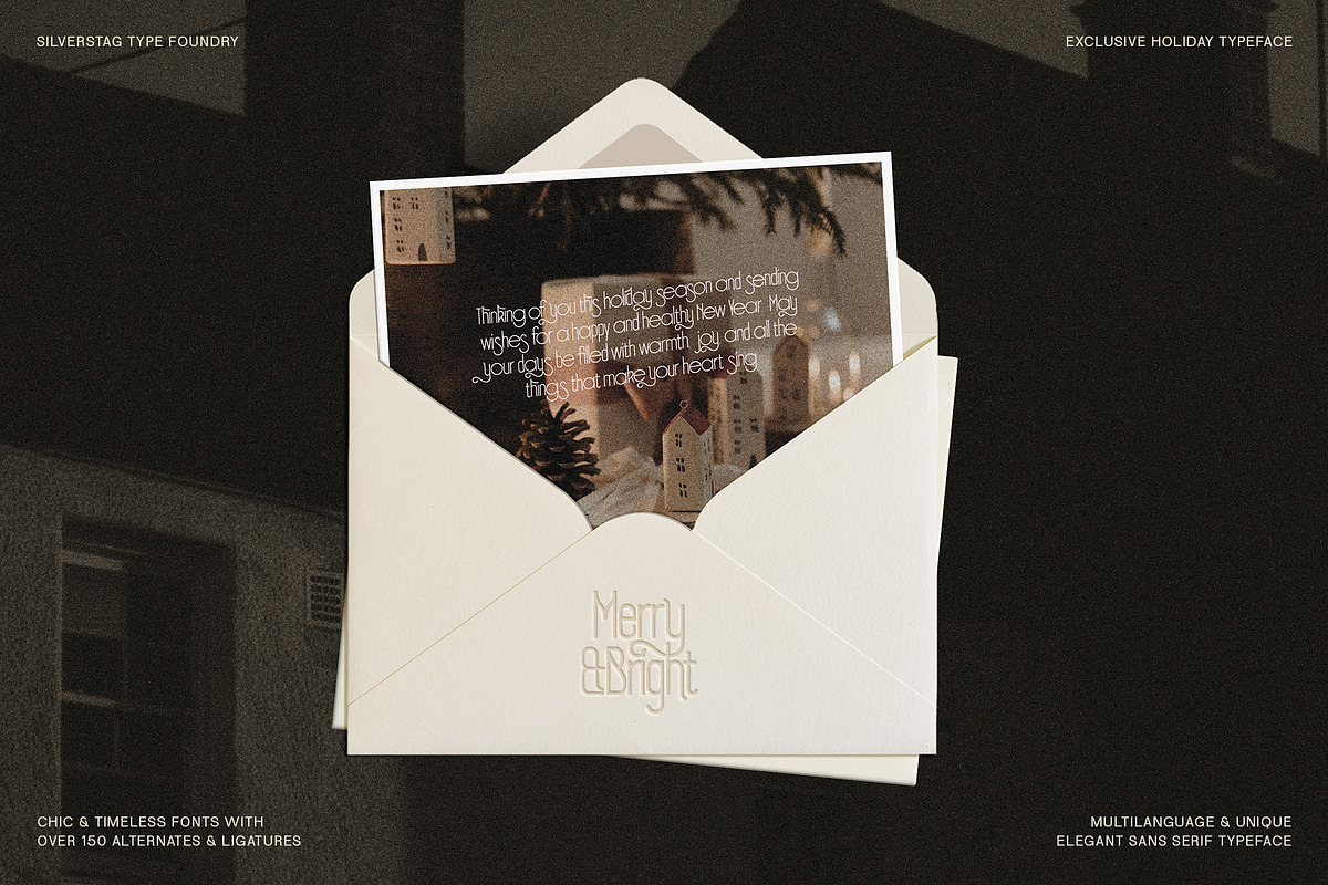 SLTF Holiday Whispers Typeface, a Sans Serif Font by SilverStag Type Foundry (Photo 10 of 20)