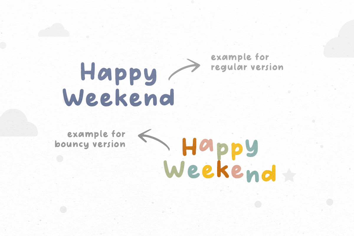 Wonder Kids - Bouncy Sans + BONUS, a Sans Serif Font by Bale Type (Photo 5 of 9)