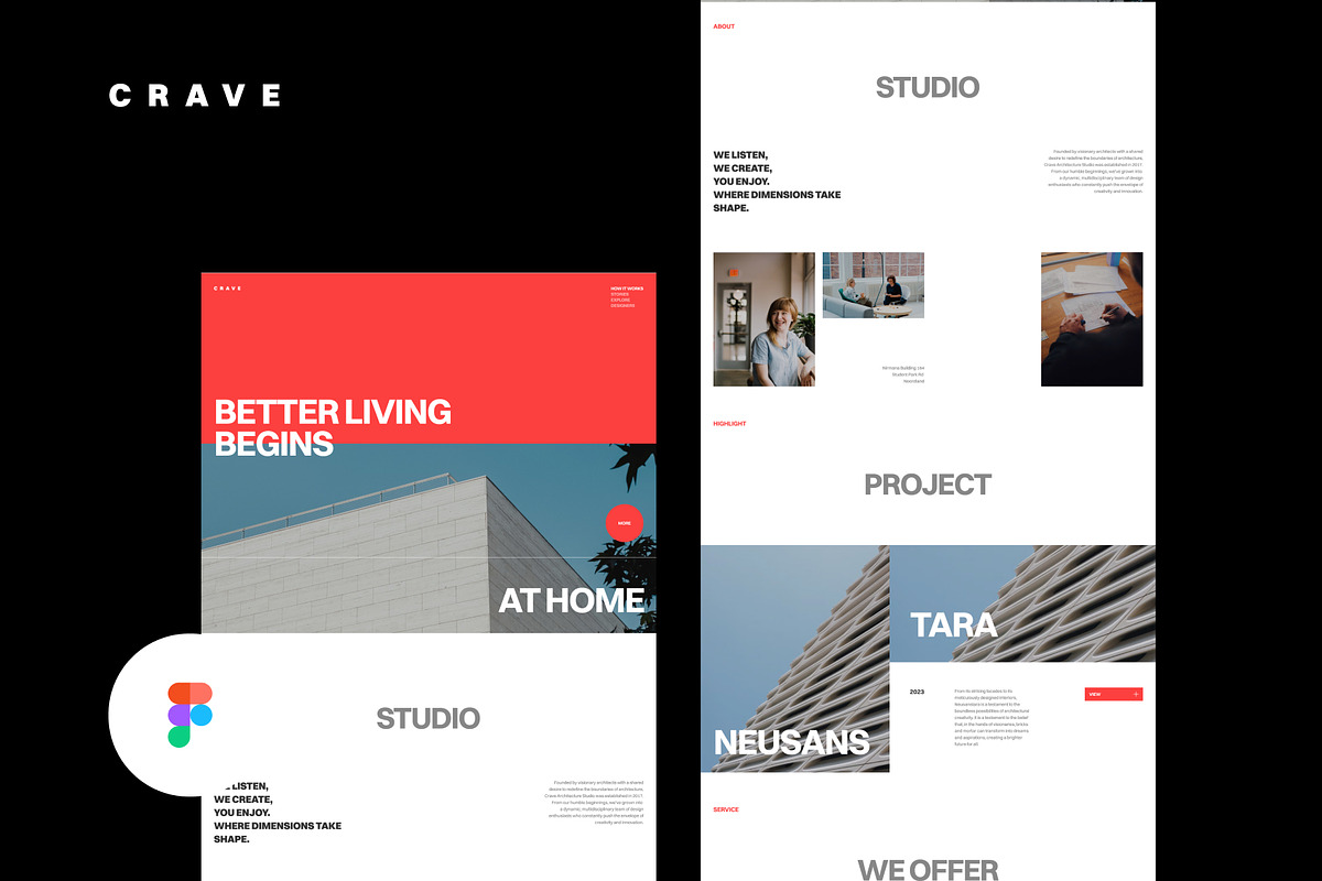Figma Web Template for Architecture, an UI Kit Template by neuwebz (Photo 2 of 5)