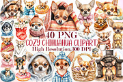 Cozy Chihuahua Clipart Set, an Illustration by Sublimation Artist (Thumbnail 1 of 6)