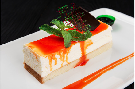 Cheesecake with sauce, a Food & Drink Photo by Jan Jack Russo Media