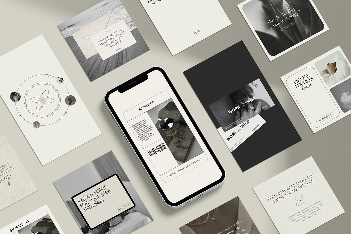 CANVA & PS / Aster Social Media Pack, a Social Media Template by Simple có (Photo 3 of 13)