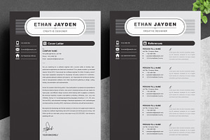 Black & White Resume Template