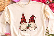 Plaid Christmas Gnome Couple PNG Art, a Seasonal Illustration by CrexoraLab (Thumbnail 3 of 4)